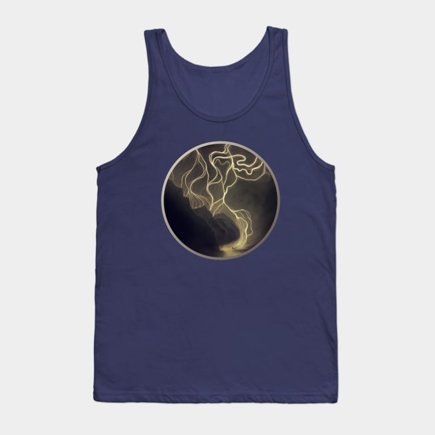 Aesir gods arriving through the Northern Lights Tank Top by DanielVind